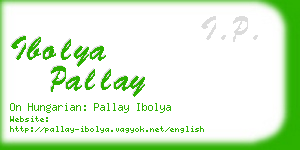 ibolya pallay business card